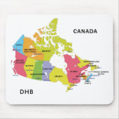 Canada Map custom monogram mousepad Muismat (Voorkant)