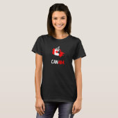 CANADA MAP EN VLAG T-SHIRT (Voorkant volledig)
