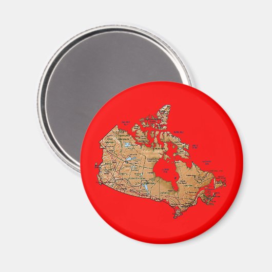 Canada Map Magnet (Voorkant / Achterkant)