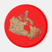 Canada Map Magnet (Voorkant)