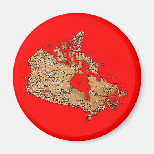 Canada Map Magnet (Voorkant)