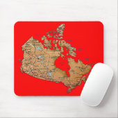 Canada Map Mousepad Muismat (Met muis)