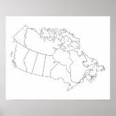 Canada Map Outline Poster (Voorkant)