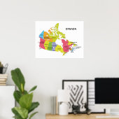 Canada Map poster (Thuiskantoor)