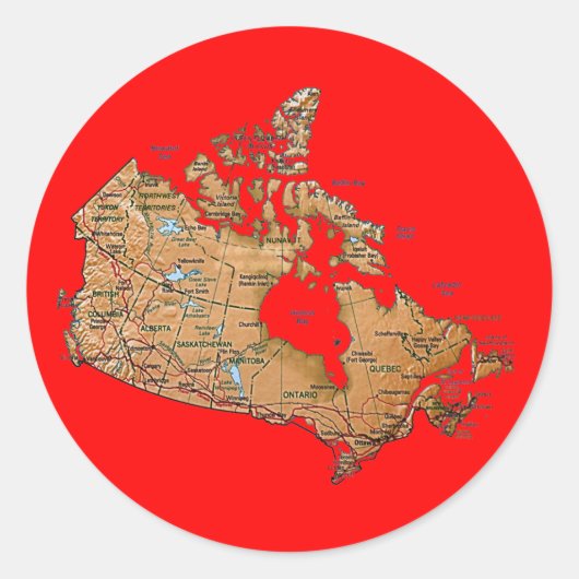 Canada Map Sticker (Voorkant)