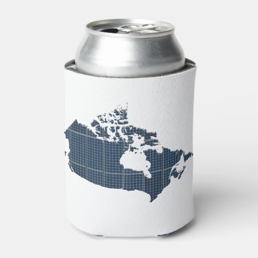 Canada Map with solar panel overlay Blikjeskoeler (Blikje Voorkant)