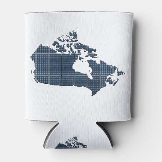 Canada Map with solar panel overlay Blikjeskoeler (Voorkant)
