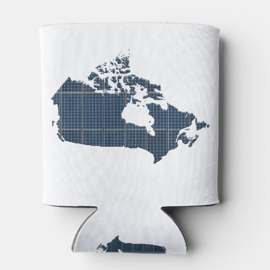 Canada Map with solar panel overlay Blikjeskoeler (Achterkant)