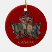 Canada Maple Leaf Art Ornamenten - Aangepast (Voorkant)