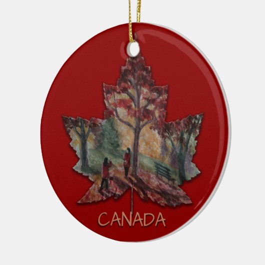 Canada Maple Leaf Art Ornamenten - Aangepast (Links)