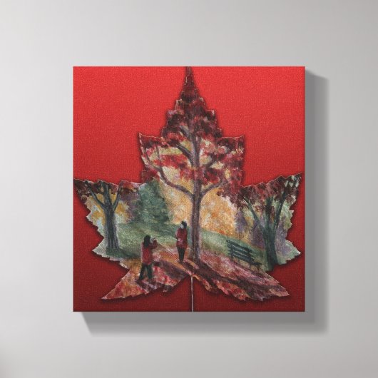 Canada Maple Leaf Art Prints - Canvas (Voorkant)