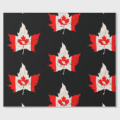 canada maple leaf beaver canadiaans cadeaupapier (Vlak)