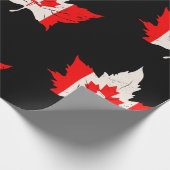 canada maple leaf beaver canadiaans cadeaupapier (Hoek)