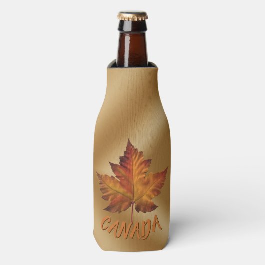 Canada Maple Leaf Bottle Cooler Persoonlijke cadea (Fles Voorkant)
