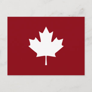 Canada Maple Leaf Briefkaart - Omgekeerde kleuren