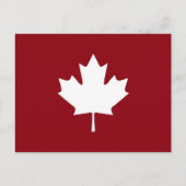 Canada Maple Leaf Briefkaart - Omgekeerde kleuren (Voorkant)