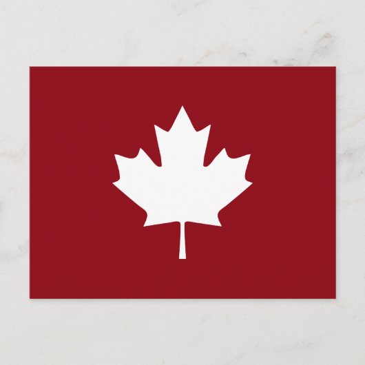 Canada Maple Leaf Briefkaart - Omgekeerde kleuren (Voorkant)