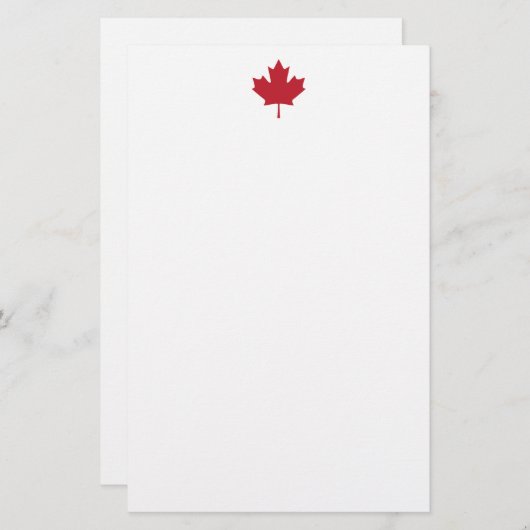 Canada Maple Leaf Briefpapier (Voorkant / Achterkant)