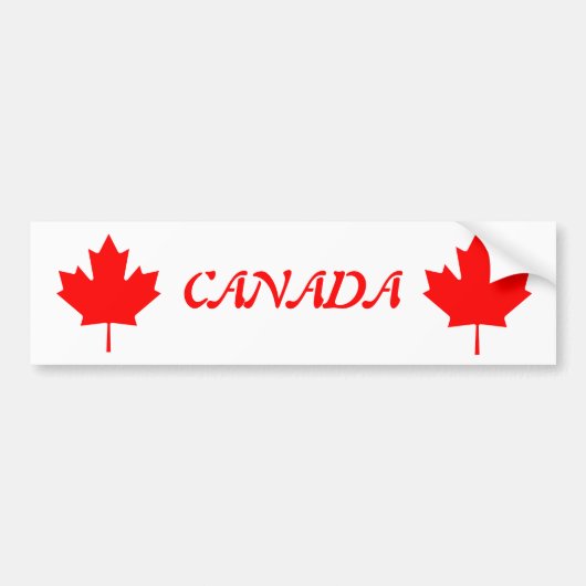 Canada Maple Leaf Bumpersticker (Voorkant)