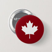 Canada Maple Leaf Button - Omgekeerde kleuren (Voorkant /achterkant)