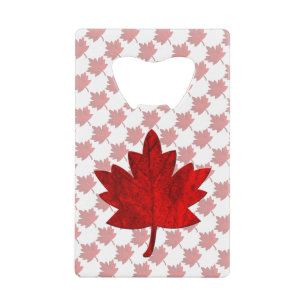 Canada-Maple Leaf by Shirley Taylor Creditkaart Flessenopener