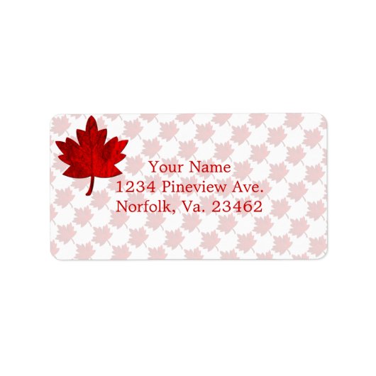 Canada-Maple Leaf by Shirley Taylor Etiket (Voorkant)