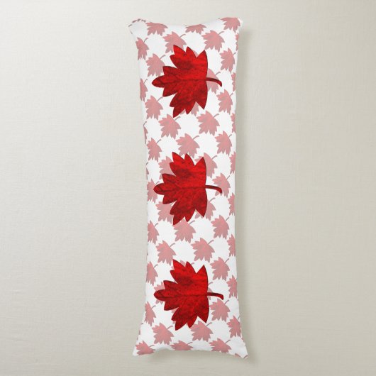 Canada-Maple Leaf by Shirley Taylor Lichaamskussen (Voorkant Verticaal)