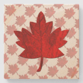 Canada-Maple Leaf by Shirley Taylor Stenen Onderzetter (Voorkant)