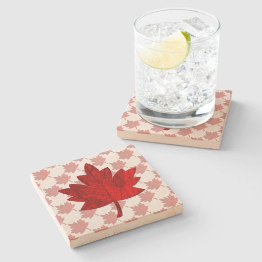 Canada-Maple Leaf by Shirley Taylor Stenen Onderzetter (Zijkant)