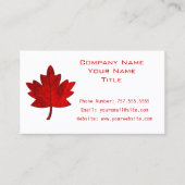 Canada-Maple Leaf by Shirley Taylor Visitekaartje (Voorkant)