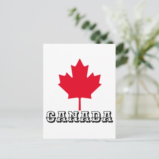 CANADA MAPLE LEAF - CANADA DAY BRIEFKAART (Staand voorkant)