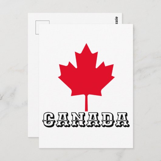 CANADA MAPLE LEAF - CANADA DAY BRIEFKAART (Voorkant / Achterkant)
