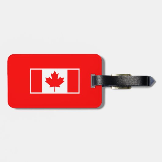 Canada Maple Leaf Canada Vlag Monogram Bagagelabel (Achterkant horizontaal)
