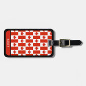 Canada Maple Leaf Canadian Flag Pattern Name Bagagelabel (Voorkant horizontaal)