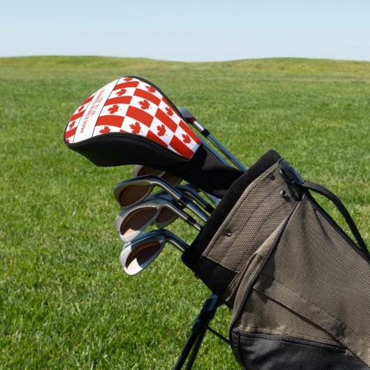 Canada Maple Leaf Canadian Flag Pattern Name Golfheadcover (Insitu)