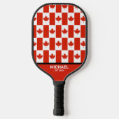 Canada Maple Leaf Canadian Flag Pattern Name Pickleball Paddle (Achterkant)