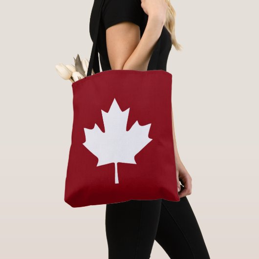 Canada Maple Leaf Canvas tas (Dichtbij)