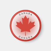 Canada Maple Leaf Circle Shape Magneet (Voorkant)