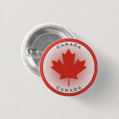 Canada Maple Leaf Circle Shape Ronde Button 3,2 Cm (Voorkant /achterkant)