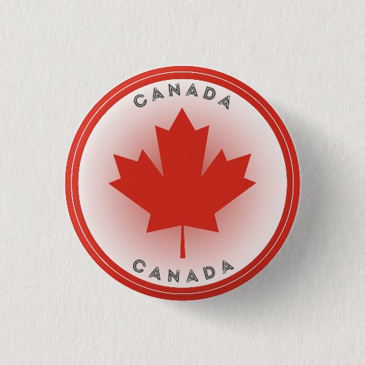 Canada Maple Leaf Circle Shape Ronde Button 3,2 Cm (Voorkant)