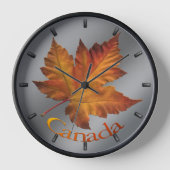 Canada Maple Leaf Clock Canada Souvenir Wall klok (Voorkant)