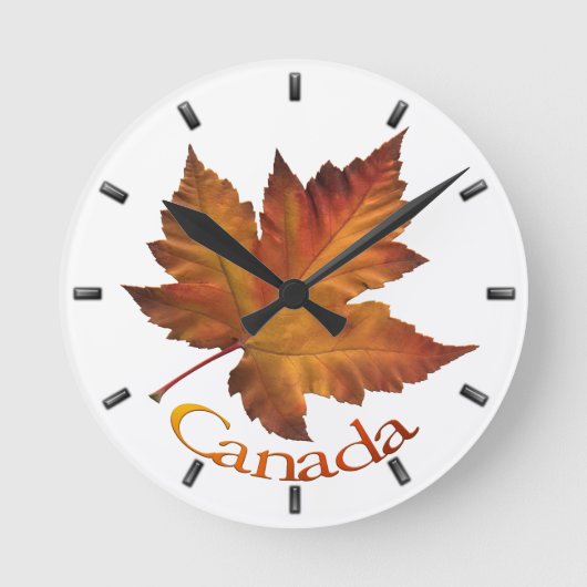 Canada Maple Leaf Clock Canada Souvenir Wall klok (Voorkant)