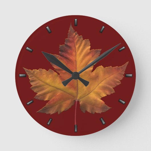 Canada Maple Leaf Clock Canada Souvenir Wall klok (Voorkant)