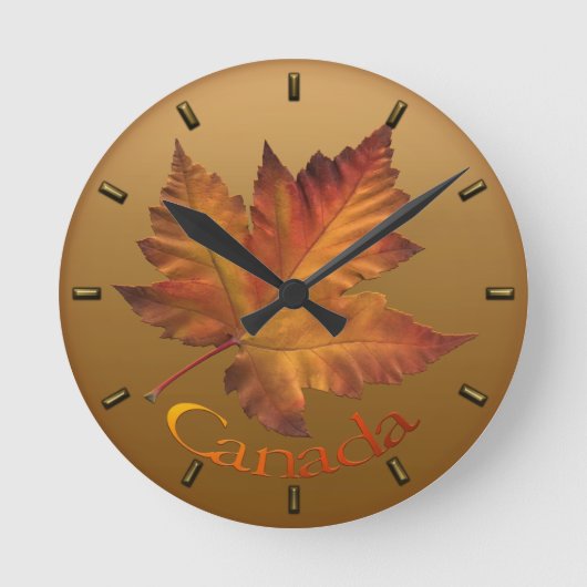 Canada Maple Leaf Clock Canada Souvenir Wall klok (Voorkant)