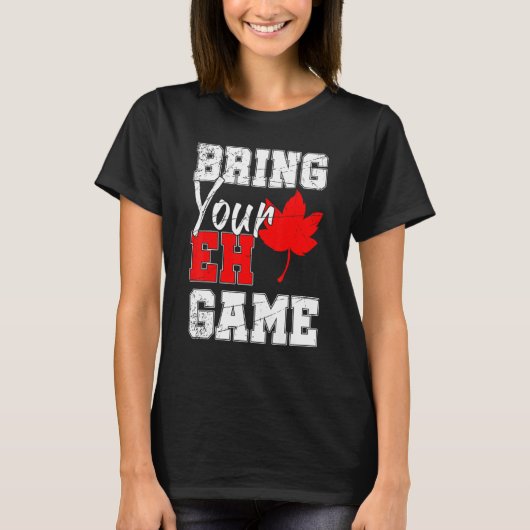 Canada Maple Leaf Country Eh Game Canada T-shirt (Voorkant)