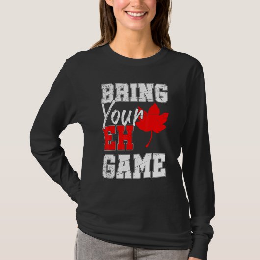 Canada Maple Leaf Country Eh Game Canada T-shirt (Voorkant)