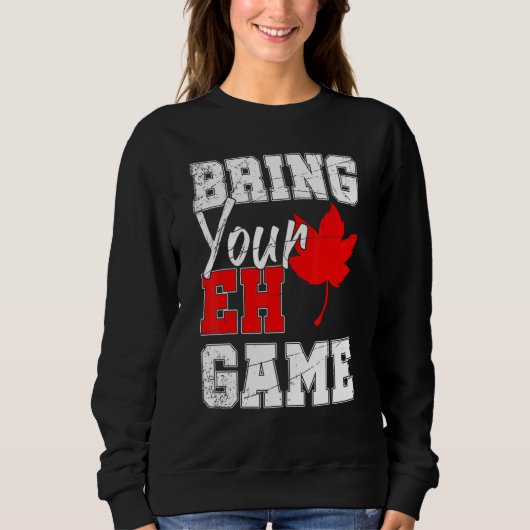 Canada Maple Leaf Country Eh Game Canada Trui (Voorkant)