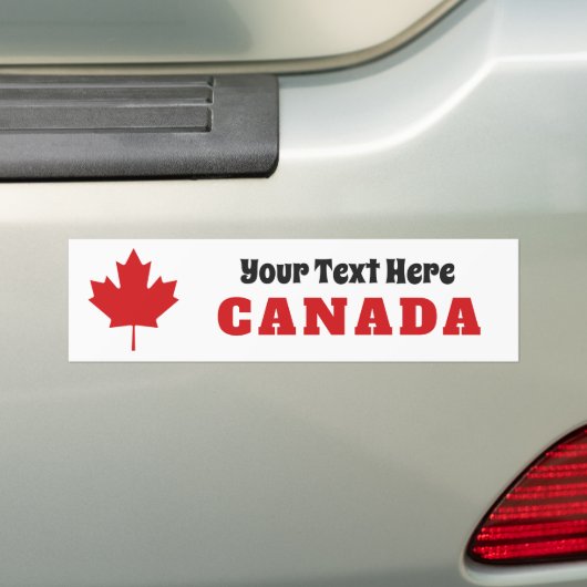 Canada Maple Leaf custom bumpersticker (Op auto)