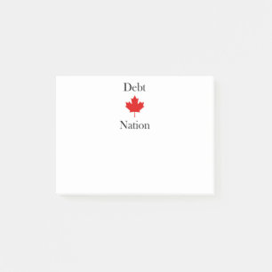Canada Maple Leaf Debt Nation Light-Color Post-it® Notes