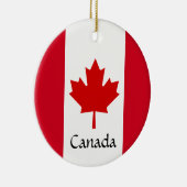 Canada Maple Leaf Design Ceramic Ornament (Rechts)